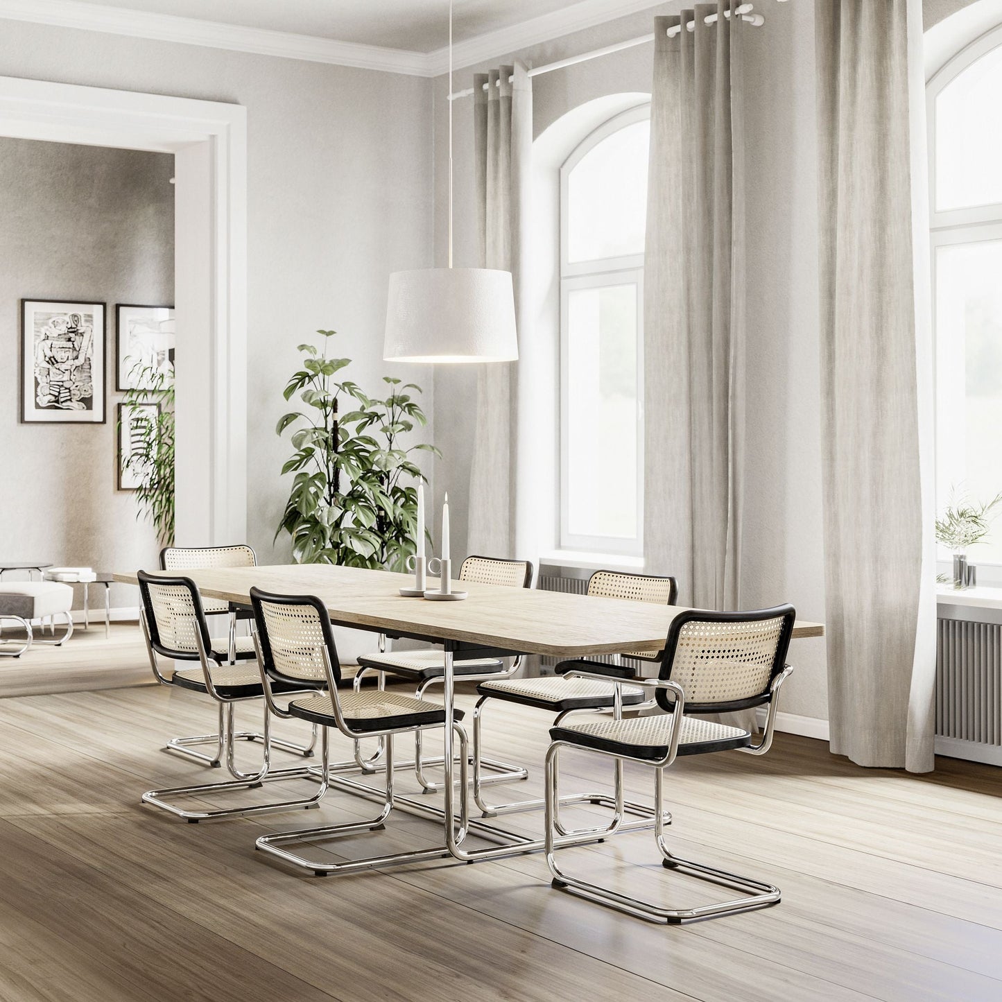 Thonet S 32 V Freischwinger Stuhl Sitz & Rücken Rohrgeflecht