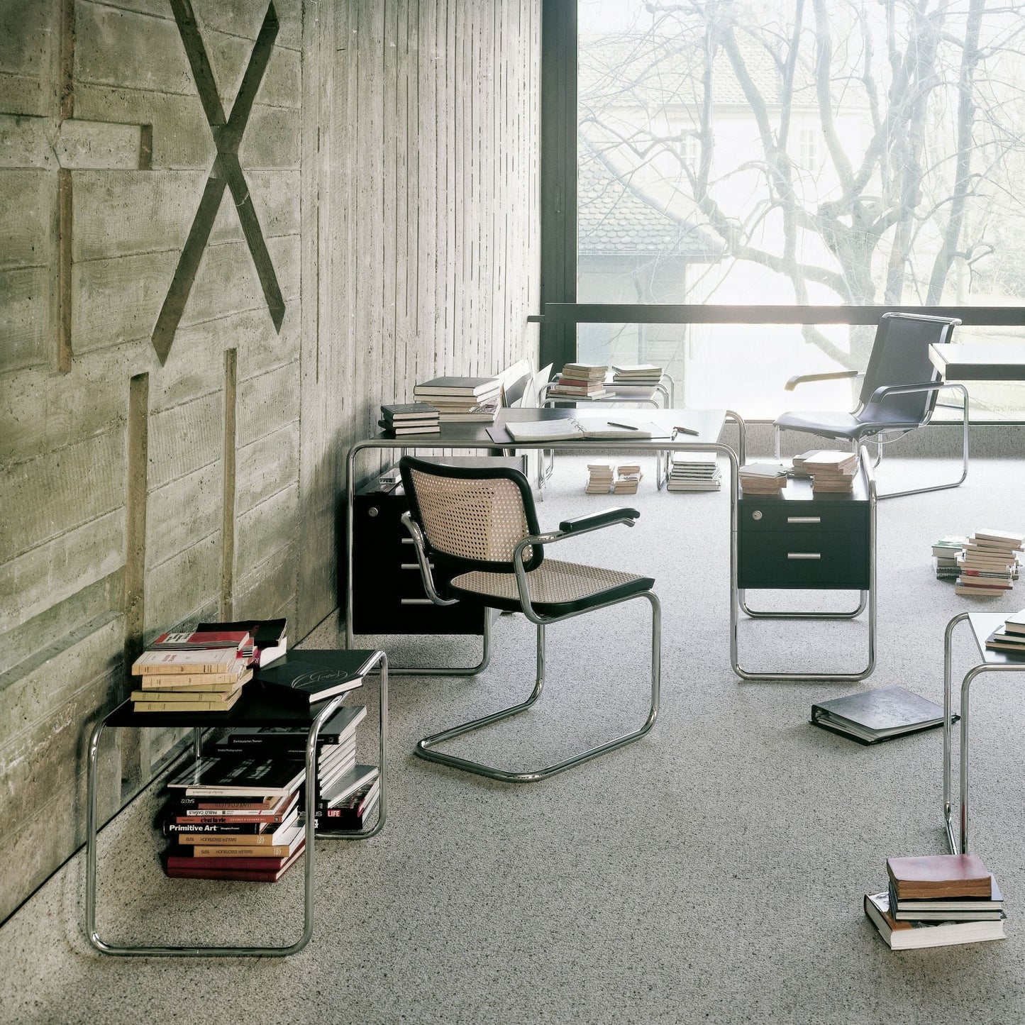 Thonet S 64 V Freischwinger Stuhl mit Armlehnen Sitz & Rücken Rohrgeflecht