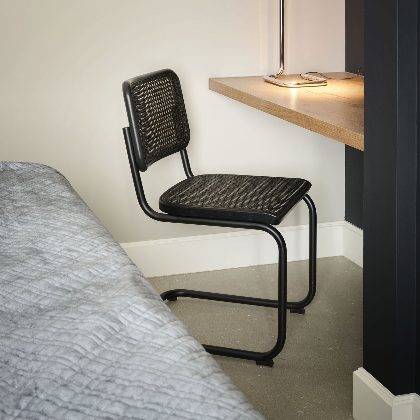 Thonet S 32 V & S 64 V Freischwinger Stuhl Edition Herkner DARK MELANGE