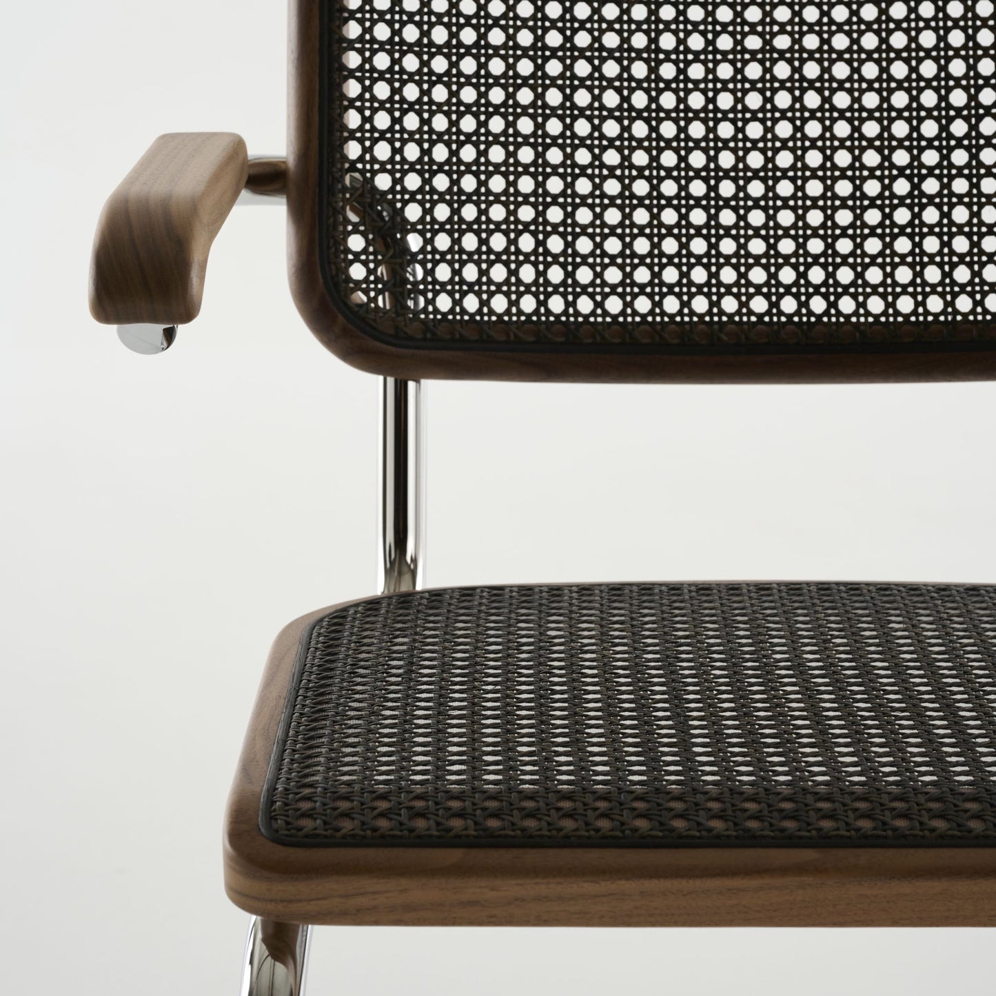Thonet S 64 V Freischwinger Stuhl mit Armlehnen Sitz & Rücken Rohrgeflecht