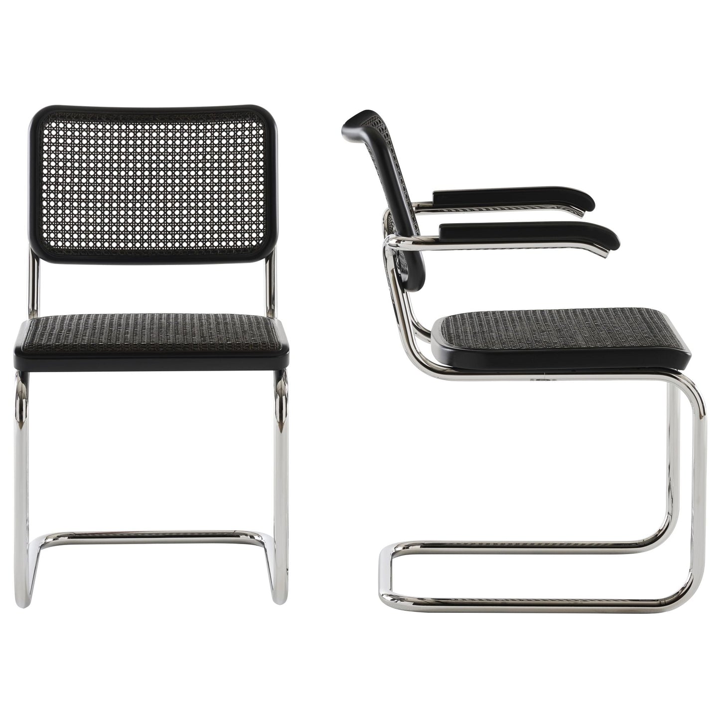 Thonet S 32 V Freischwinger Stuhl Sitz & Rücken Rohrgeflecht