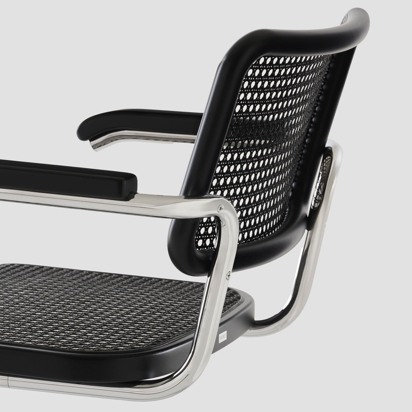Thonet S 64 V Freischwinger Stuhl mit Armlehnen Sitz & Rücken Rohrgeflecht