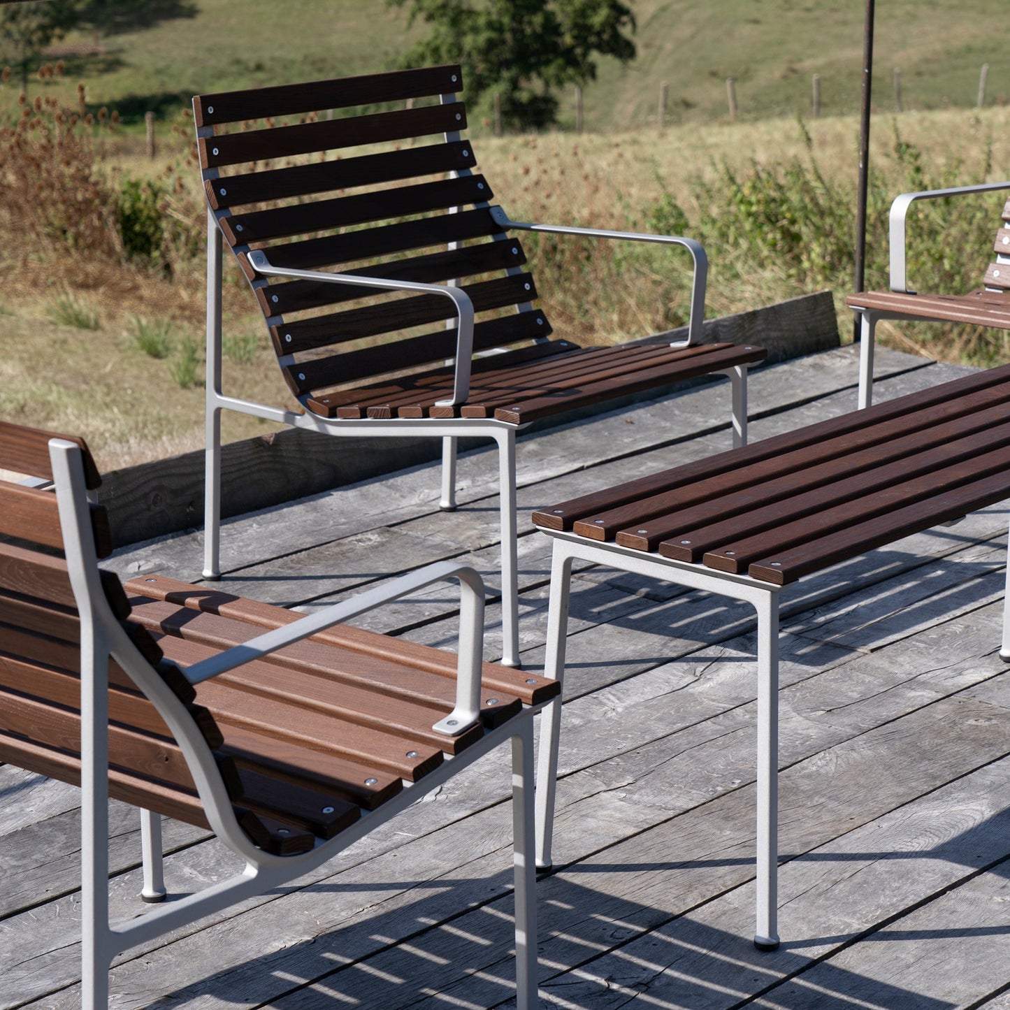 HAY Traverse Bench Outdoor Sitzbank Esche geölt / Aluminium