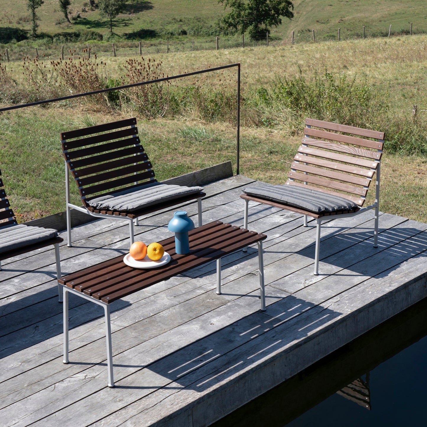 HAY Traverse Lounge Chair Outdoor Stuhl Esche geölt / Aluminium