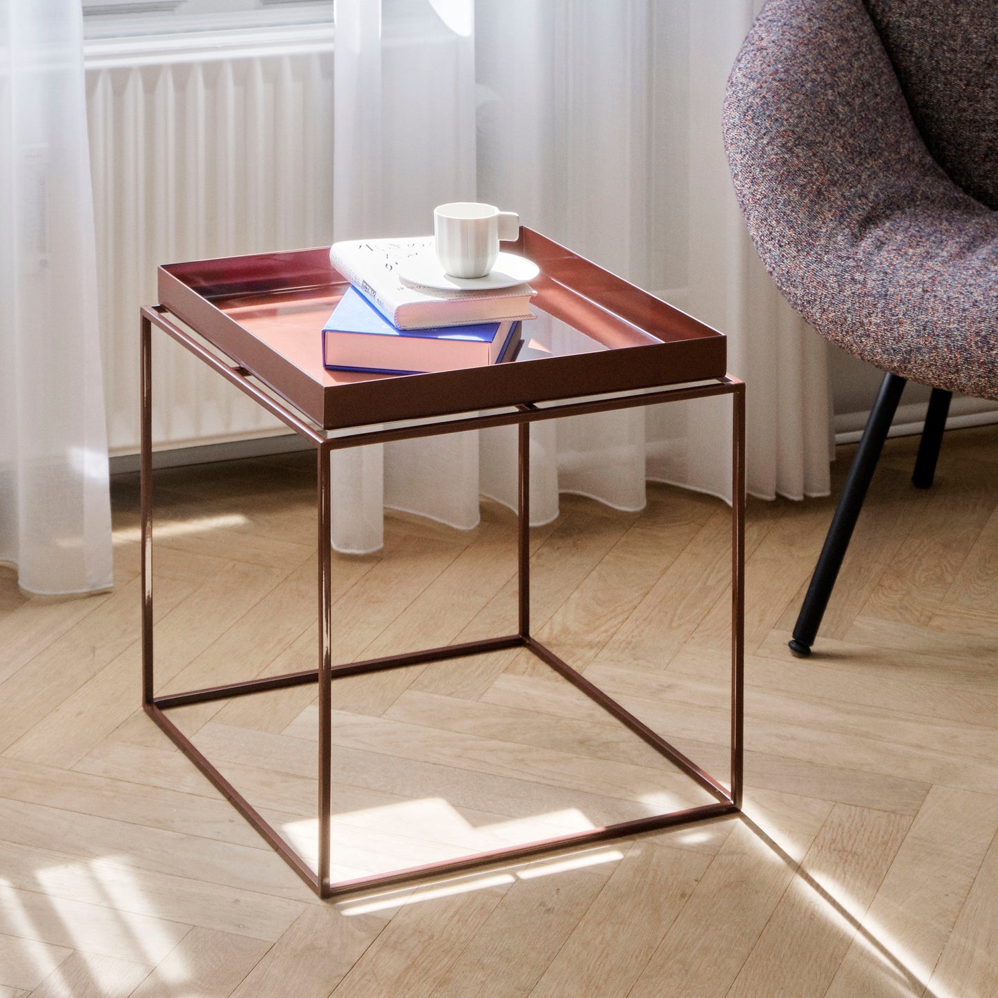 HAY Tray Table M Beistelltisch medium aus Metall Tablett abnehmbar