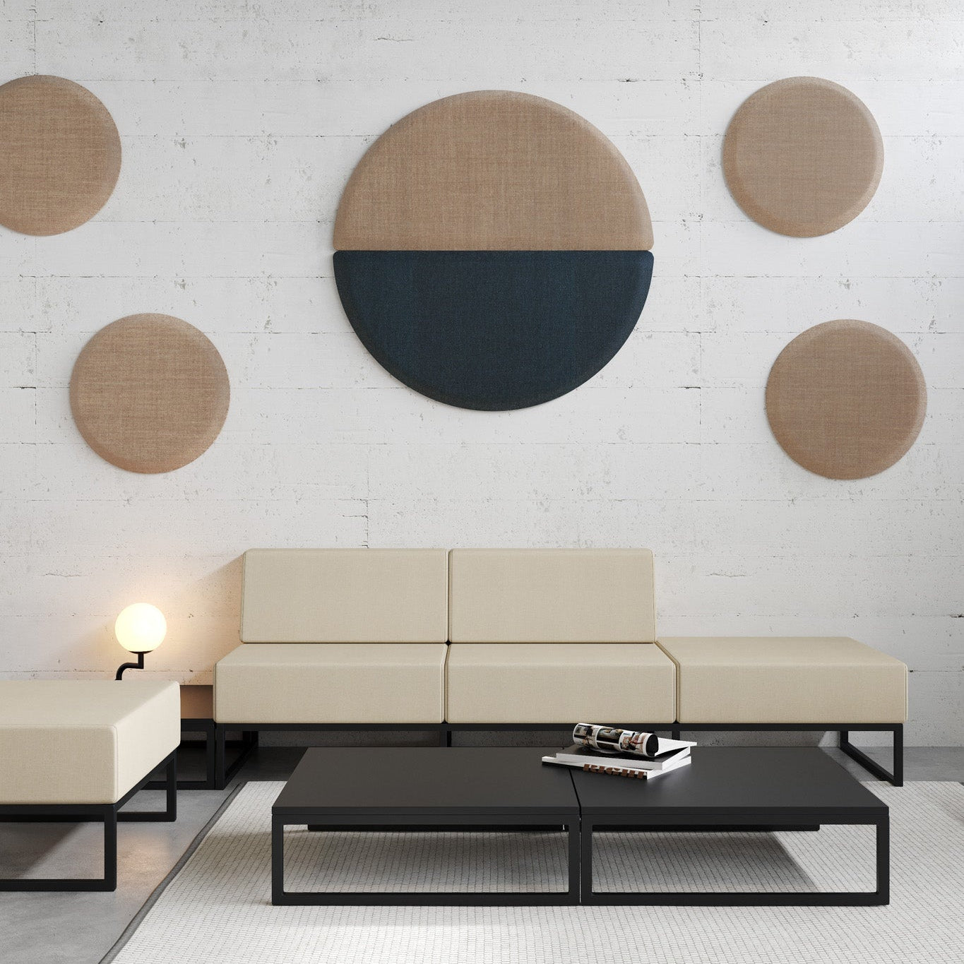 Bejot Silent:block Wall 3D akustisches Wandelement Kreis rund